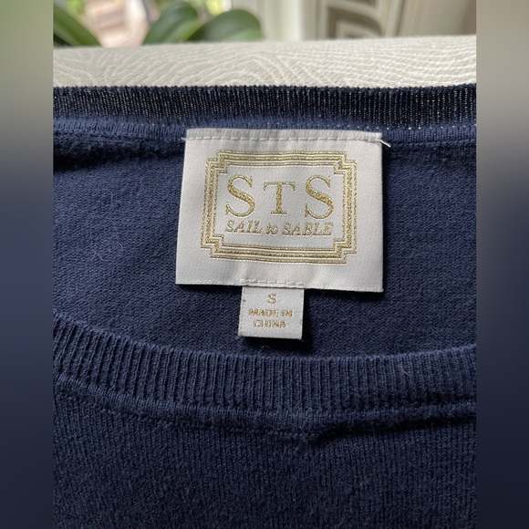 SAIL TO SABLE navy fringe top - Picture 4 of 5